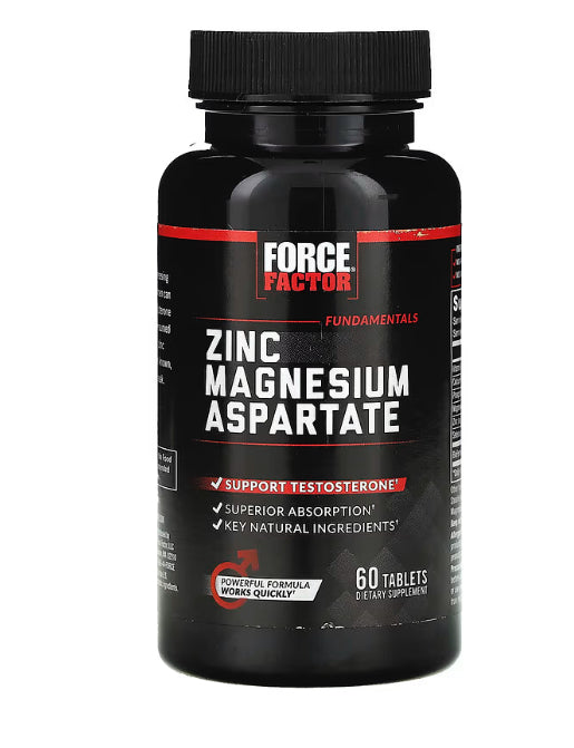 Force Factor Fundamentals, Zinc Magnesium Aspartate, 60 Tablets