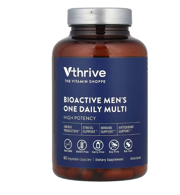 Vthrive Bioactive Men's One Daily Multi, 60 Vegetable Capsules