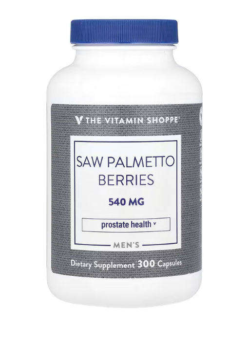 The Vitamin Shoppe Men's Saw Palmetto Berries, 540 mg, 300 Capsules