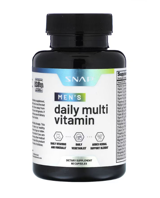 Snap Supplements Men's Daily Multi Vitamin, 60 Capsules