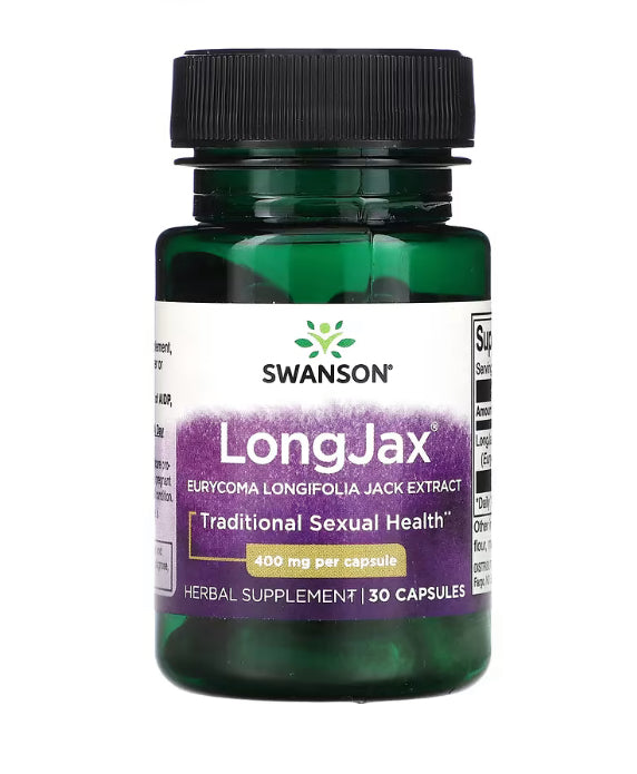 Swanson LongJax, Eurycoma Longifolia Jack Extract, 400 mg, 30 Capsules