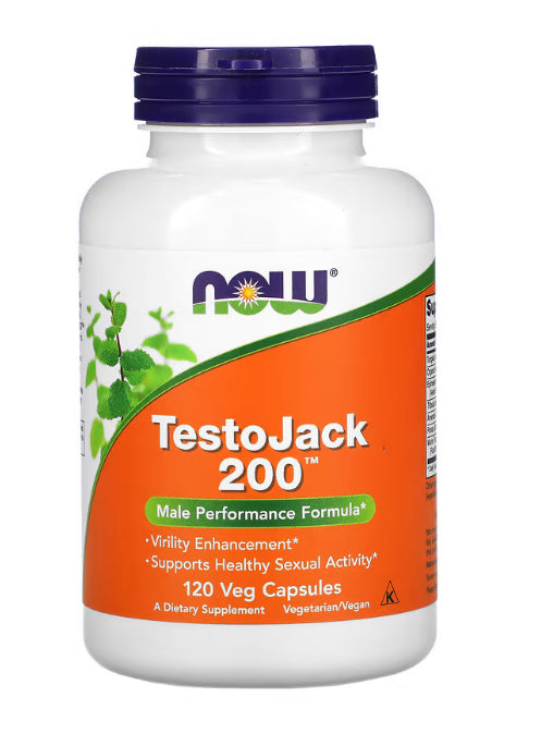 NOW Foods TestoJack 200, 120 Veg Capsules