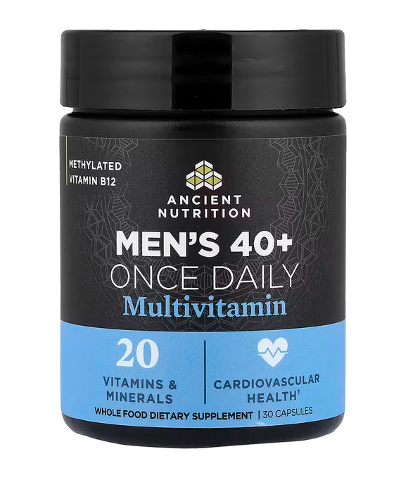 Ancient Nutrition Men's 40+ Once Daily Multivitamin, 30 Capsules
