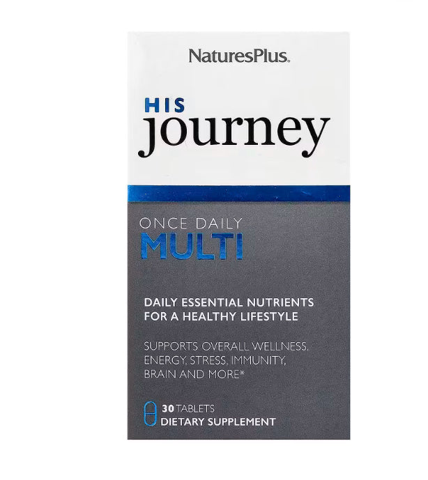 NaturesPlus His Journey, Once Daily Multi, 30 Tablets