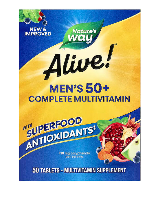 Nature's Way Alive!® Men's 50+ Complete Multivitamin, 50 Tablets