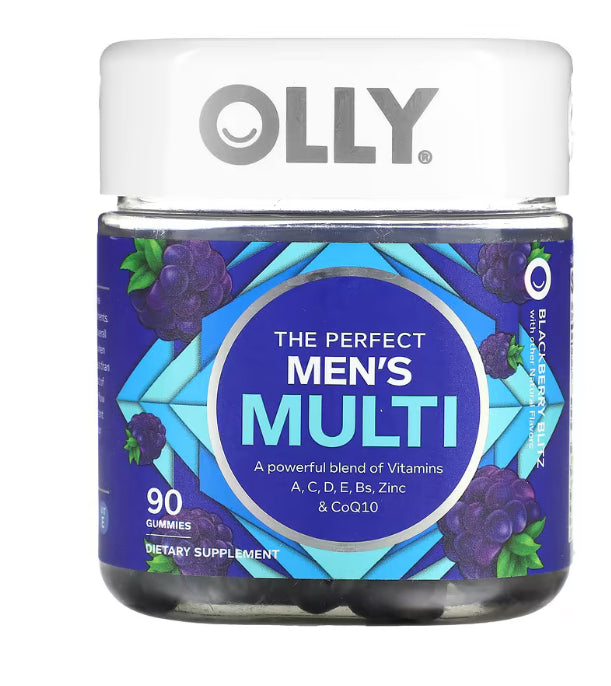 OLLY The Perfect Men's Multi, Blackberry Blitz, 90 Gummies