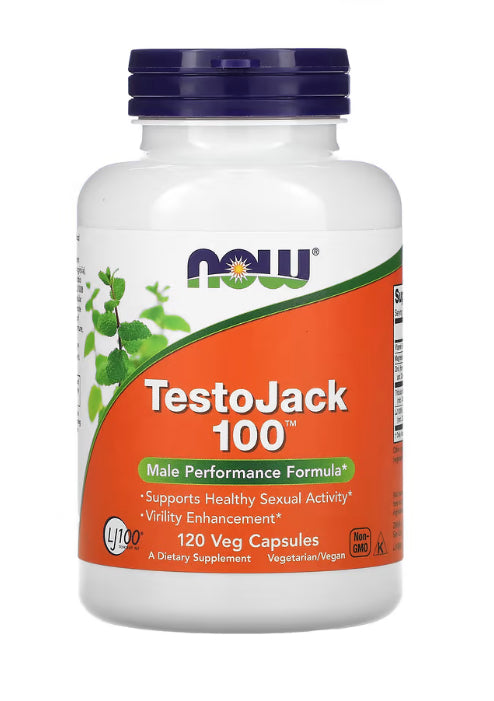 NOW Foods TestoJack 100, 120 Veg Capsules