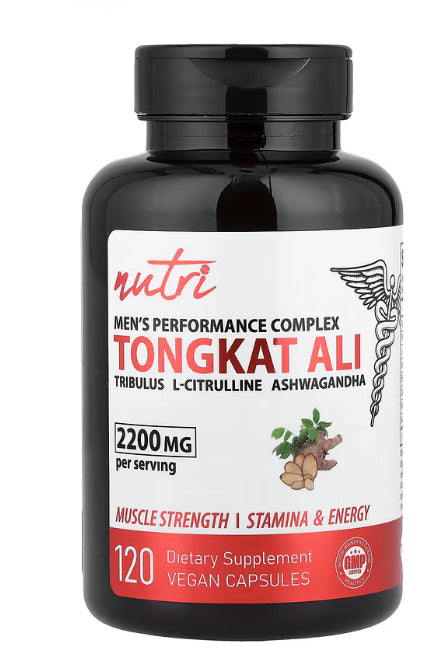 Nutri Men's Performance Complex Tongkat Ali, 120 Vegan Capsules