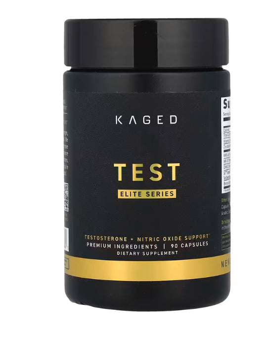 Kaged
Elite Series, Test, Testosterone + Nitric Oxide Support, 90 Capsules