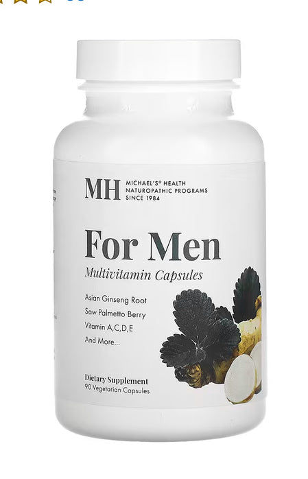 Michael's Health
For Men, Multivitamin Capsules , 90 Vegetarian Capsules