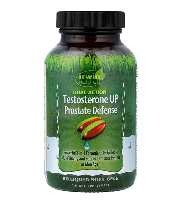 Irwin Naturals Testosterone UP Prostate Defense, Dual-Action, 60 Liquid Soft-Gels