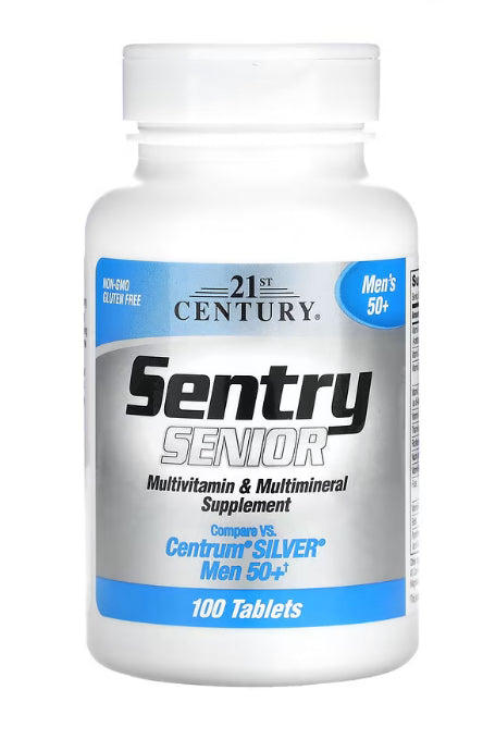 21st Century Sentry Senior, Multivitamin & Multimineral Supplement, Men's 50+, 100 Tablets