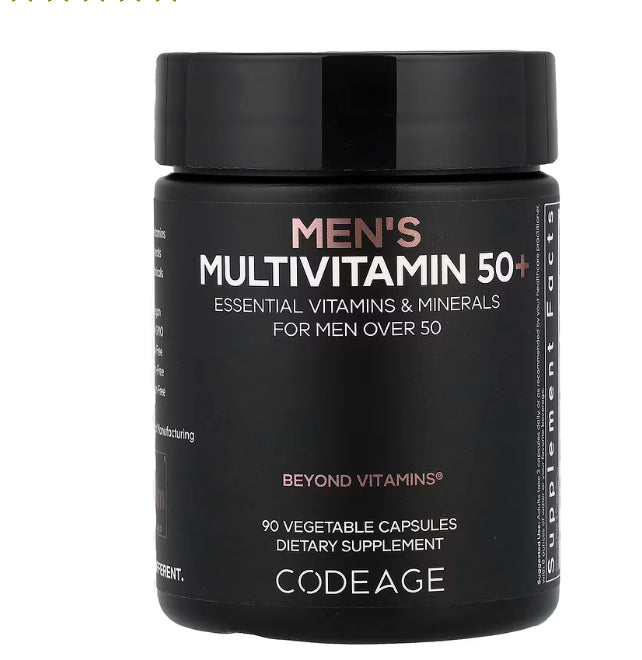 Codeage
Men's Multivitamin 50+, 90 Vegetable Capsules