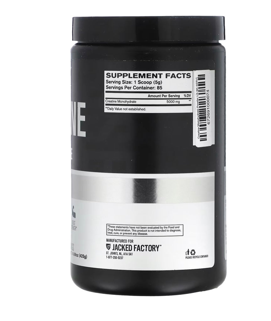 Jacked Factory Essential Series, Creatine Monohydrate, Unflavored, 14.99 oz (425 g)