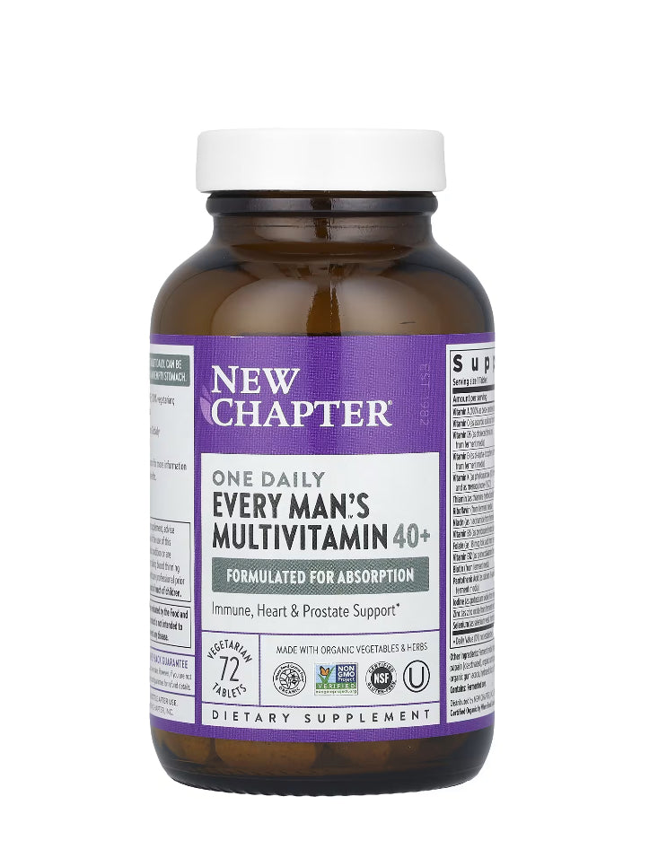 New Chapter Every Man's One Daily 40+ Multivitamin, 72 Vegetarian Tablets