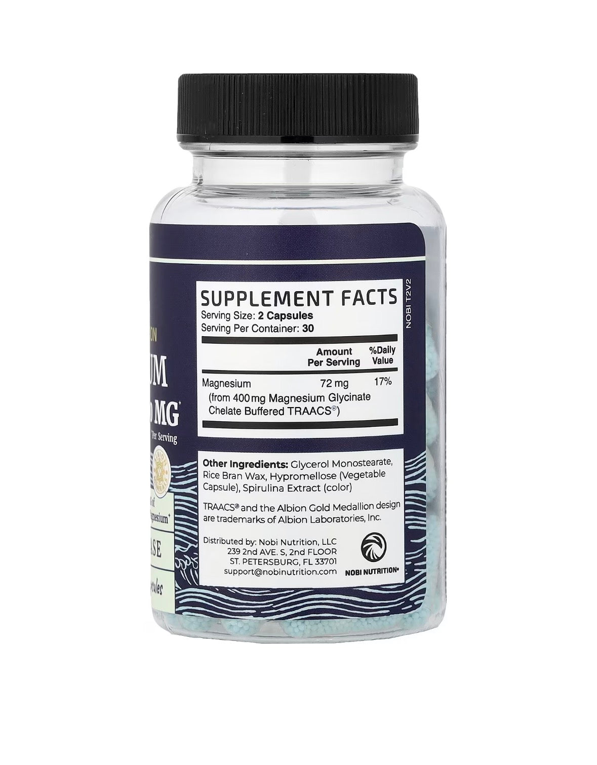 Nobi Nutrition Magnesium Glycinate, 60 Capsules, (200 mg per Capsule)