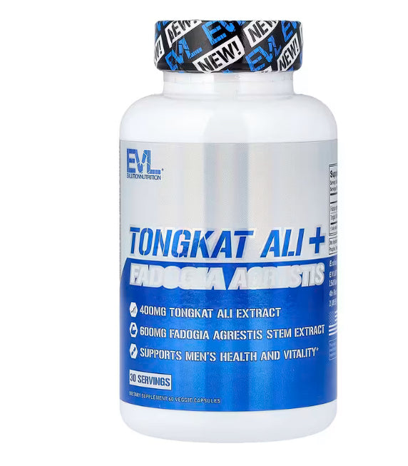 EVLution Nutrition
Tongkat Ali + Fadogia Agrestis, 60 Veggie Capsules