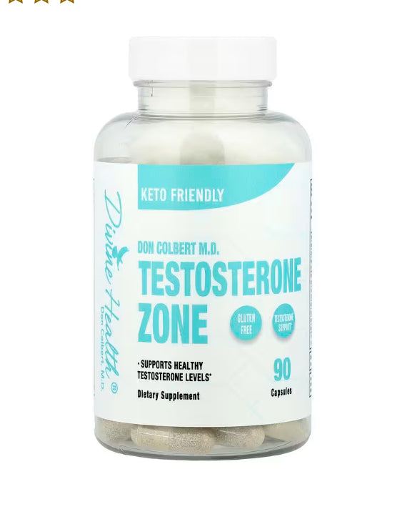 Divine Health Don Colbert M.D. Testosterone Zone, 90 Capsules
