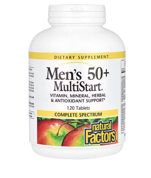 Natural Factors Men's 50+ MultiStart, 120 Tablets
