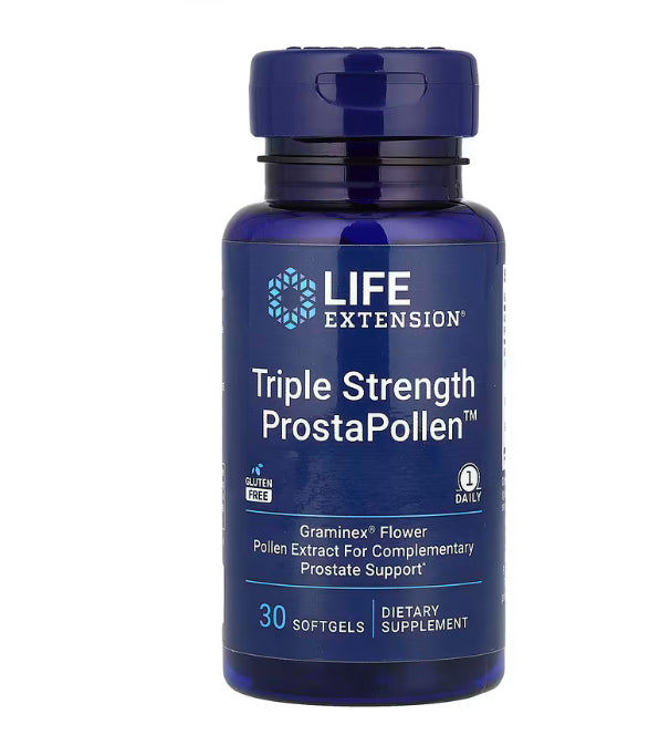 Life Extension
Triple Strength ProstaPollen™, 30 Softgels (378 mg per Softgel)
