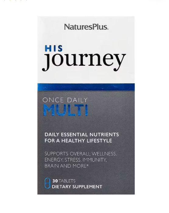 NaturesPlus His Journey, Once Daily Multi, 30 Tablets