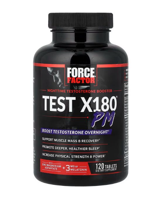 Force Factor Test X180® PM, 120 Tablets