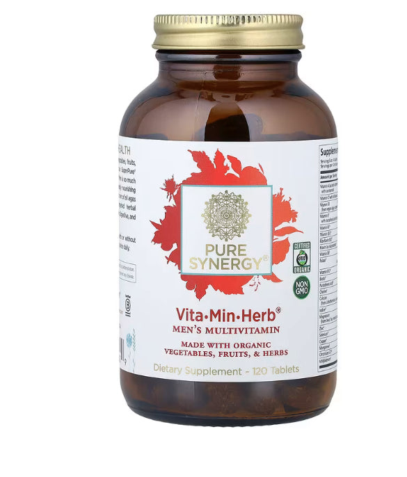 Pure Synergy Vita-Min-Herb®, Men's Multivitamin, 120 Tablets