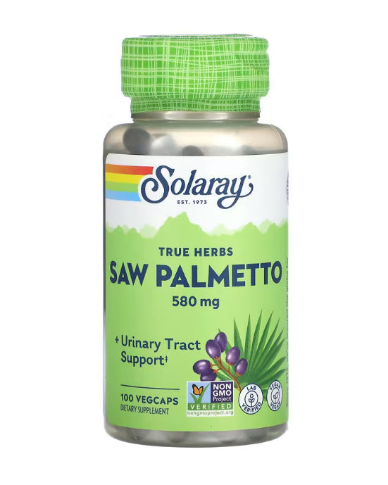 Solaray True Herbs, Saw Palmetto, 580 mg, 100 Vegcaps