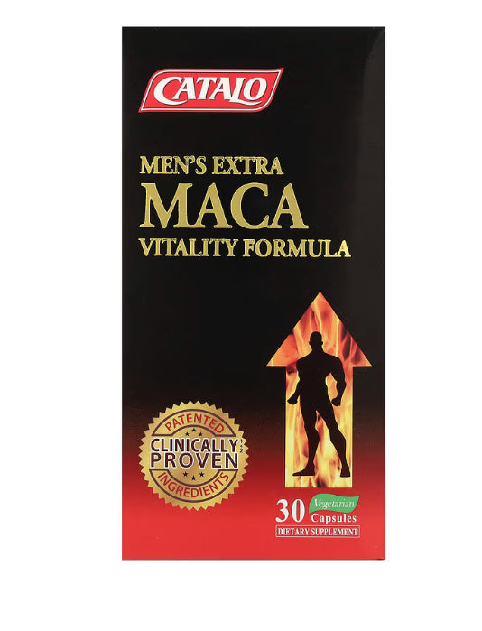 CATALO Men's Extra Maca Vitality Formula, 30 Vegetarian Capsules