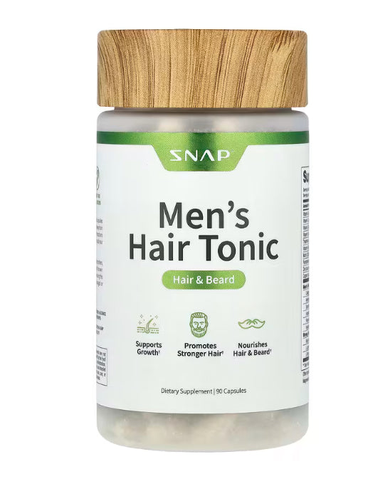 Snap Supplements
Men's Hair Tonic, Hair & Beard, 90 Capsules