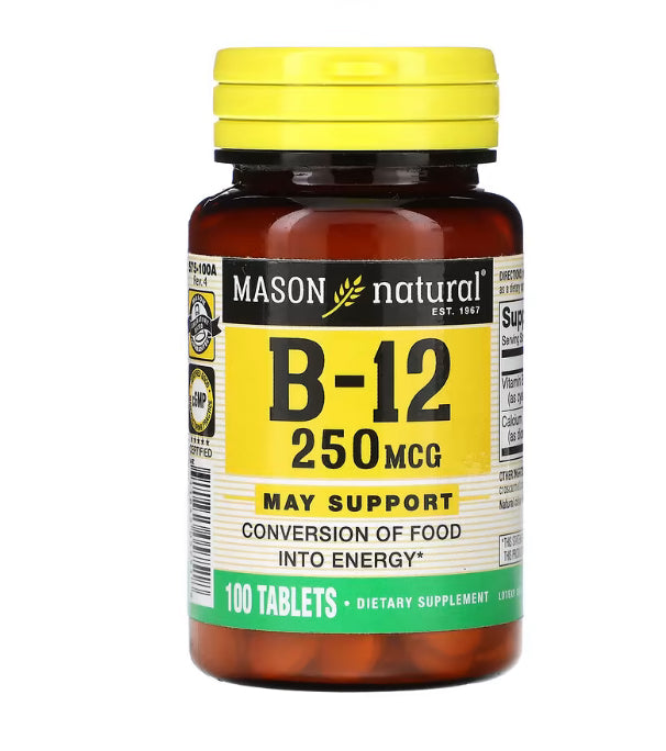 Mason Natural Vitamin B-12, 100 Tablets