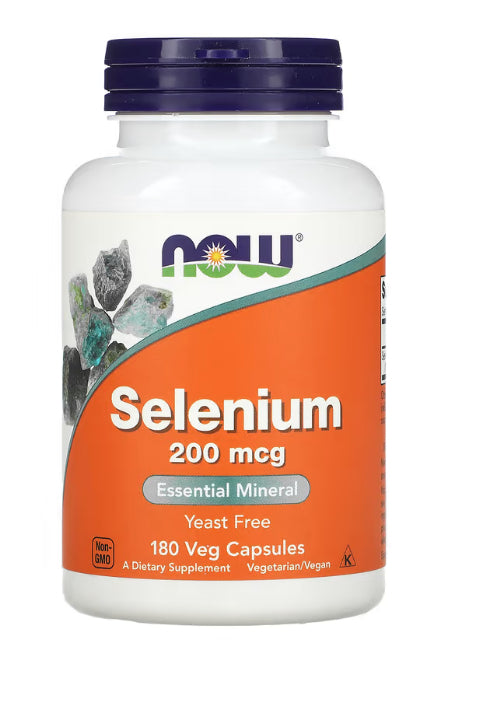 NOW Foods Selenium, 200 mcg, 180 Veg Capsules