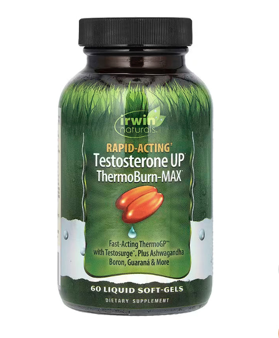 Irwin Naturals Rapid Acting Testosterone UP®, ThermoBurn-MAX, 60 Liquid Soft-Gels