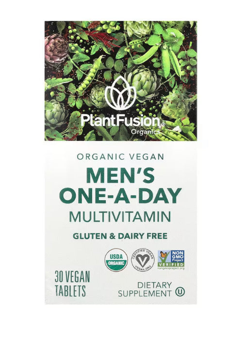 PlantFusion
Men's One-A-Day Multivitamin, 30 Vegan Tablets