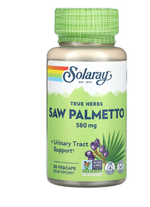 Solaray True Herbs Saw Palmetto, 580 mg, 50 VegCaps