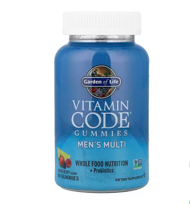 Garden of Life Vitamin Code® Gummies, Men's Multi, Lemon Berry, 90 Gummies