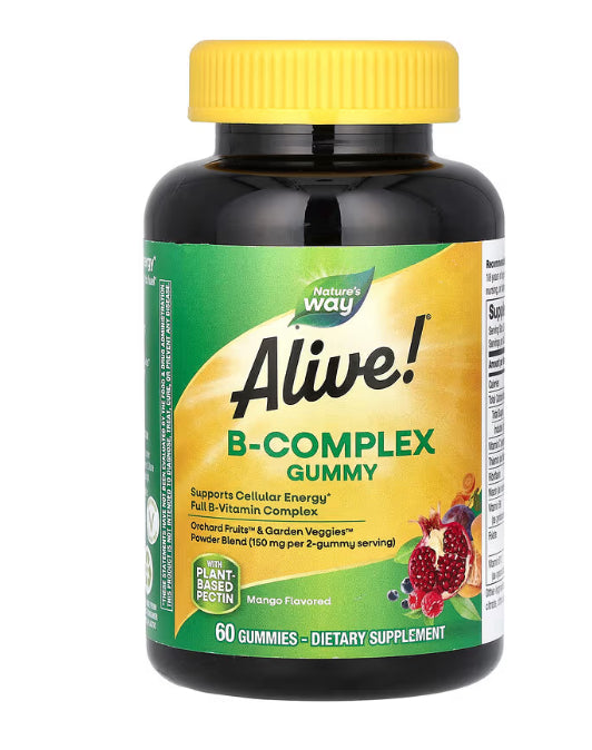 Nature's Way
Alive! B-Complex Gummy, Mango, 60 Gummies