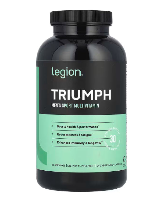 Legion Athletics Triumph, Men's Sport Multivitamin, 240 Vegetarian Capsules
