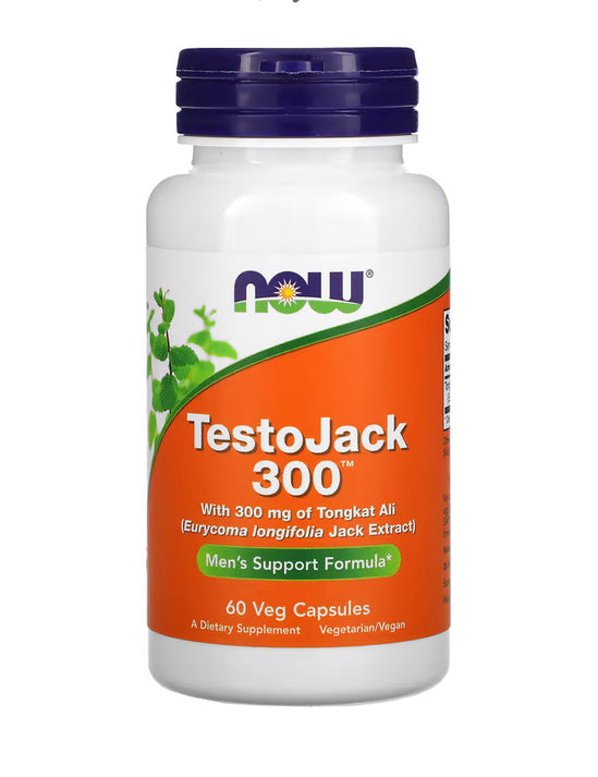 NOW Foods TestoJack 300, 300 mg, 60 Veg Capsulest