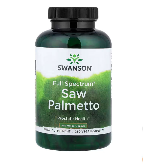 Swanson Full Spectrum® Saw Palmetto, 540 mg, 250 Vegan Capsules