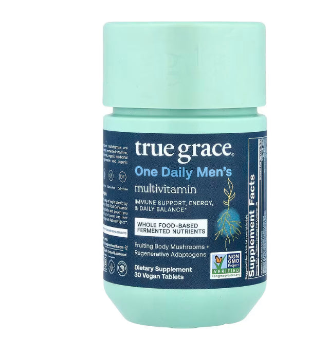 True Grace One Daily Men's Multivitamin, 30 Vegan Tablets