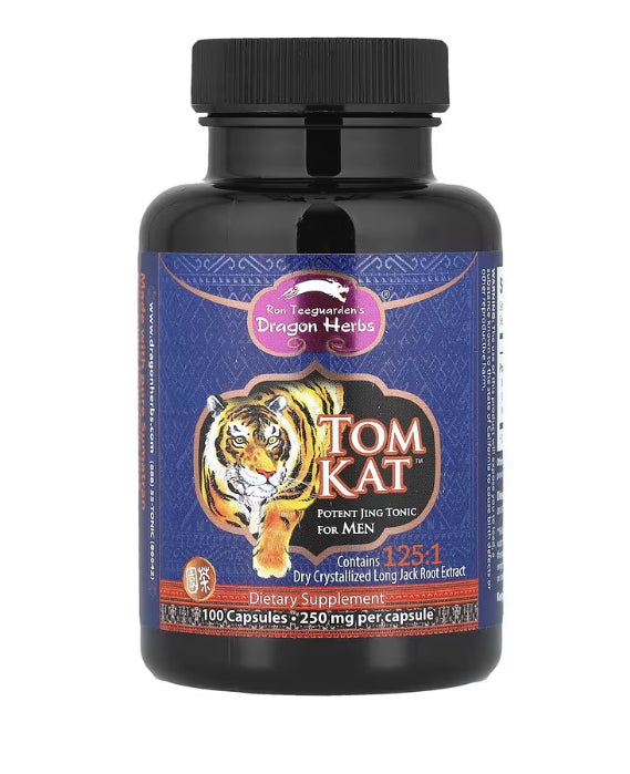 Dragon Herbs Tom Kat™, Potent Jing Tonic For Men, 100 Capsules
