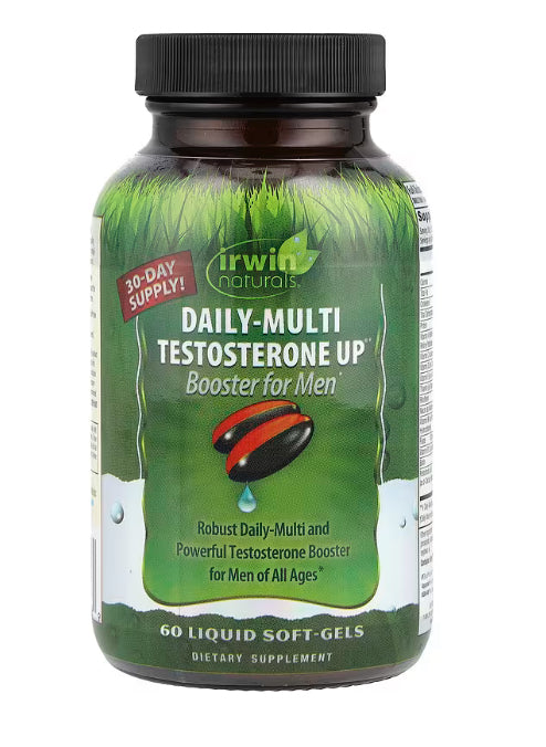Irwin Naturals Daily-Multi Testosterone Up ® Booster For Men, 60 Liquid Soft-Gels