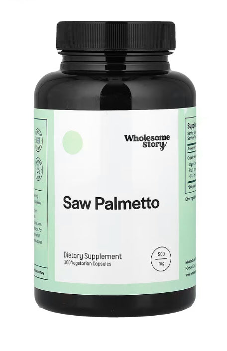 Wholesome Story Saw Palmetto, 100 Vegetarian Capsules (500 mg per Capsule)