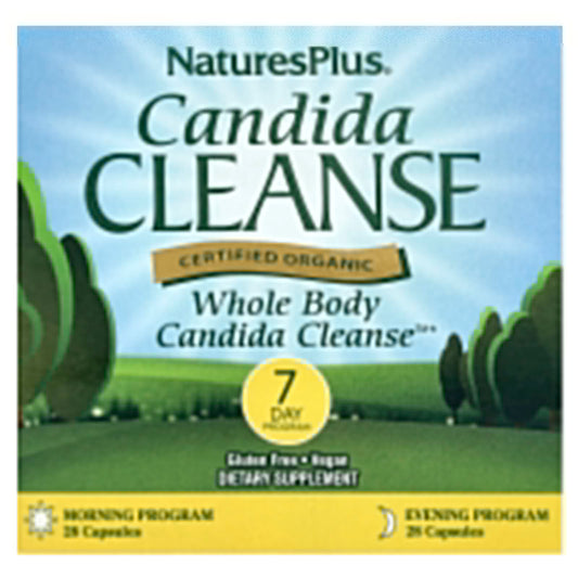 Pre-Order | Arrives in 5–10 Days – NaturesPlus
Candida Cleanse, 7 Day Program, 2 Bottles, 28 Capsules Each