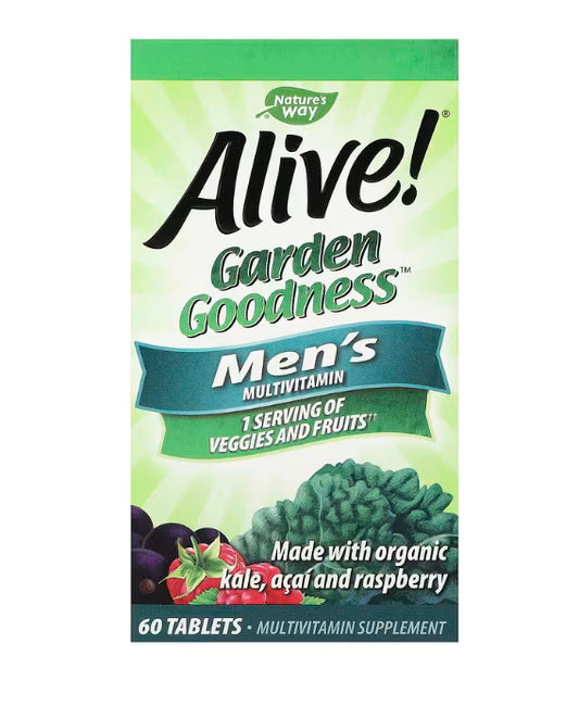 Nature's Way
Alive!® Garden Goodness™, Men's Multivitamin, 60 Tablets
