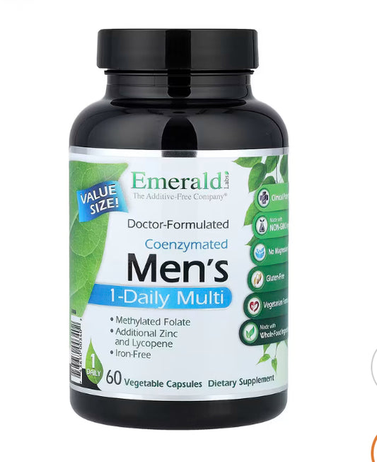 Emerald Laboratories
Coenzymated Men's 1-Daily Multi, 60 Vegetable Capsules