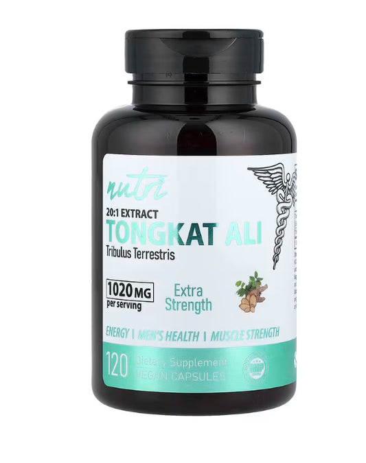 Nutri
20:1 Extract Tongkat Ali, 120 Vegan Capsules