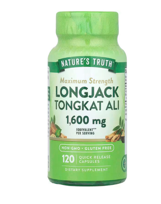 Nature's Truth
Longjack Tongkat Ali, Maximum Strength, 120 Quick Release Capsules (800 mg per Capsule)