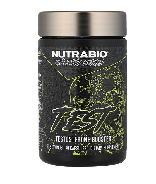 NutraBio
Test, Testosterone Booster, 90 Capsules